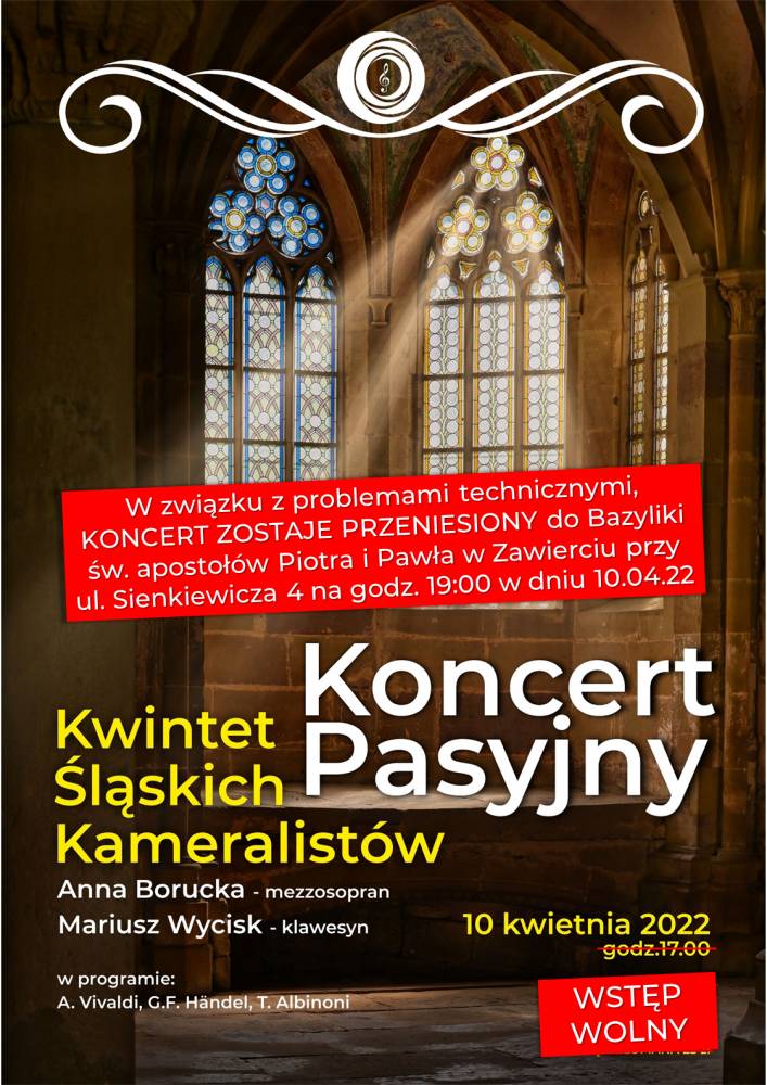 Zdjęcie: Koncert pasyjny: Kwintet Śląskich Kameralistów