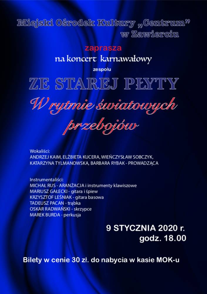 Zdjęcie: Karnawałowy koncert zespołu "ZE STAREJ PŁYTY" - "W ...